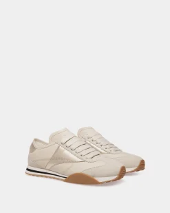 Sussex Sneaker Aus Leder In Weiß Und Gold