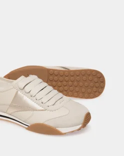 Sussex Sneaker Aus Leder In Weiß Und Gold
