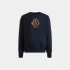 Sweatshirt Aus Baumwolle In Navy Blue