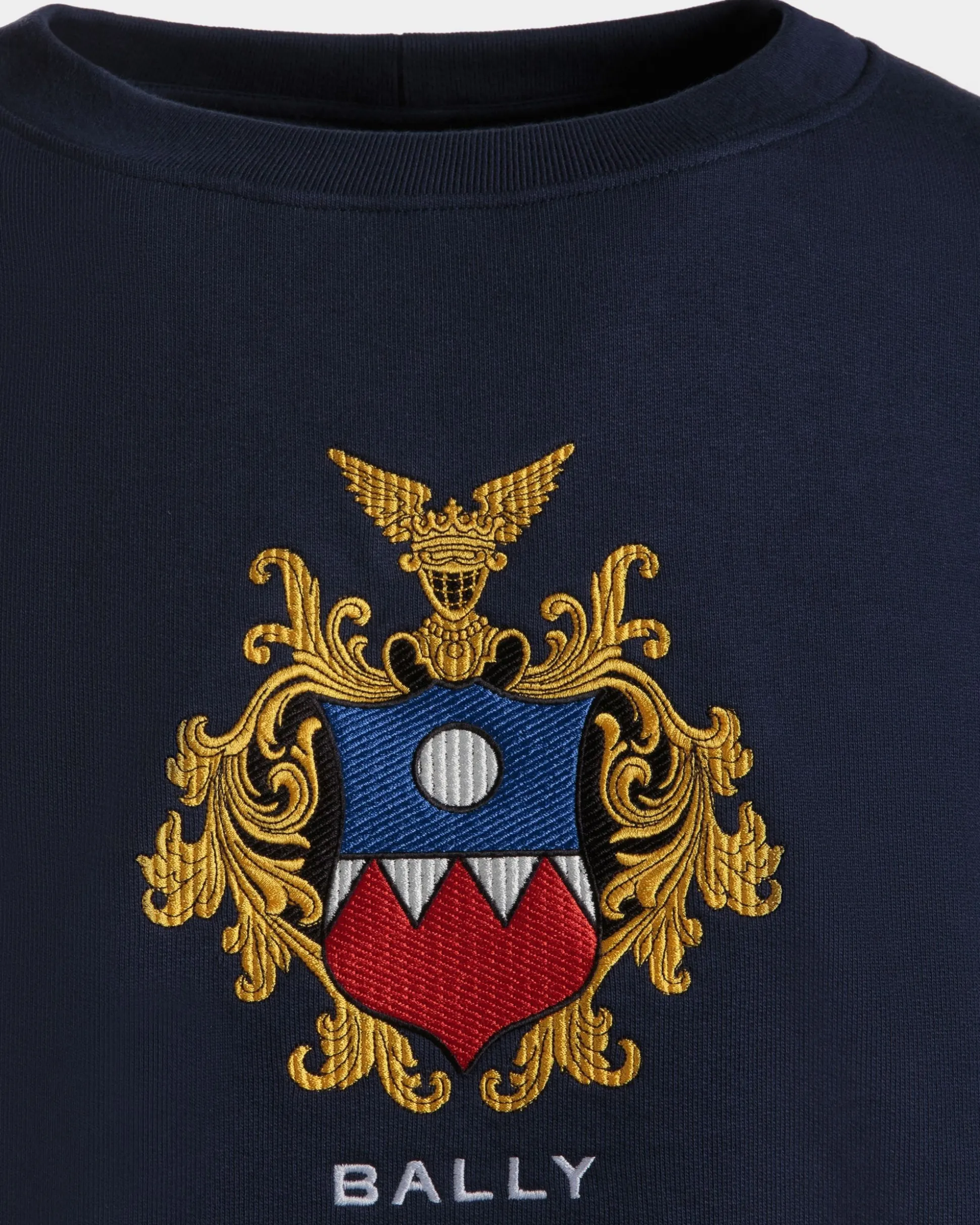 Sweatshirt Aus Baumwolle In Navy Blue