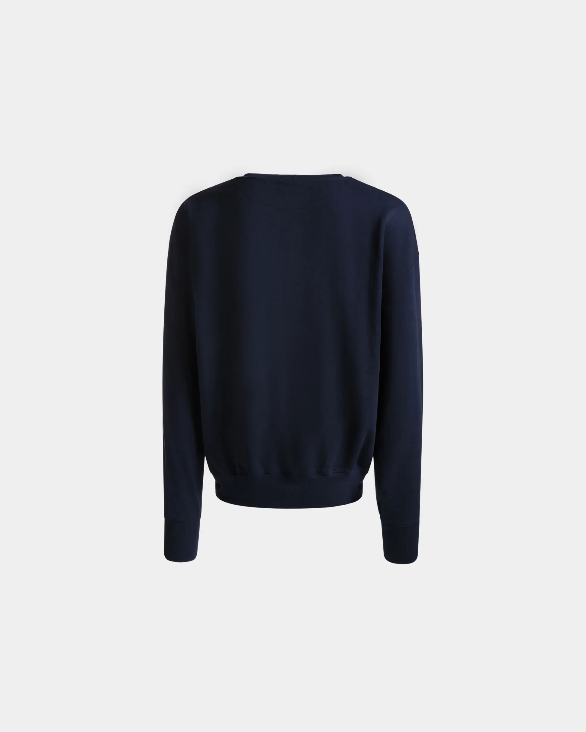 Sweatshirt Aus Baumwolle In Navy Blue