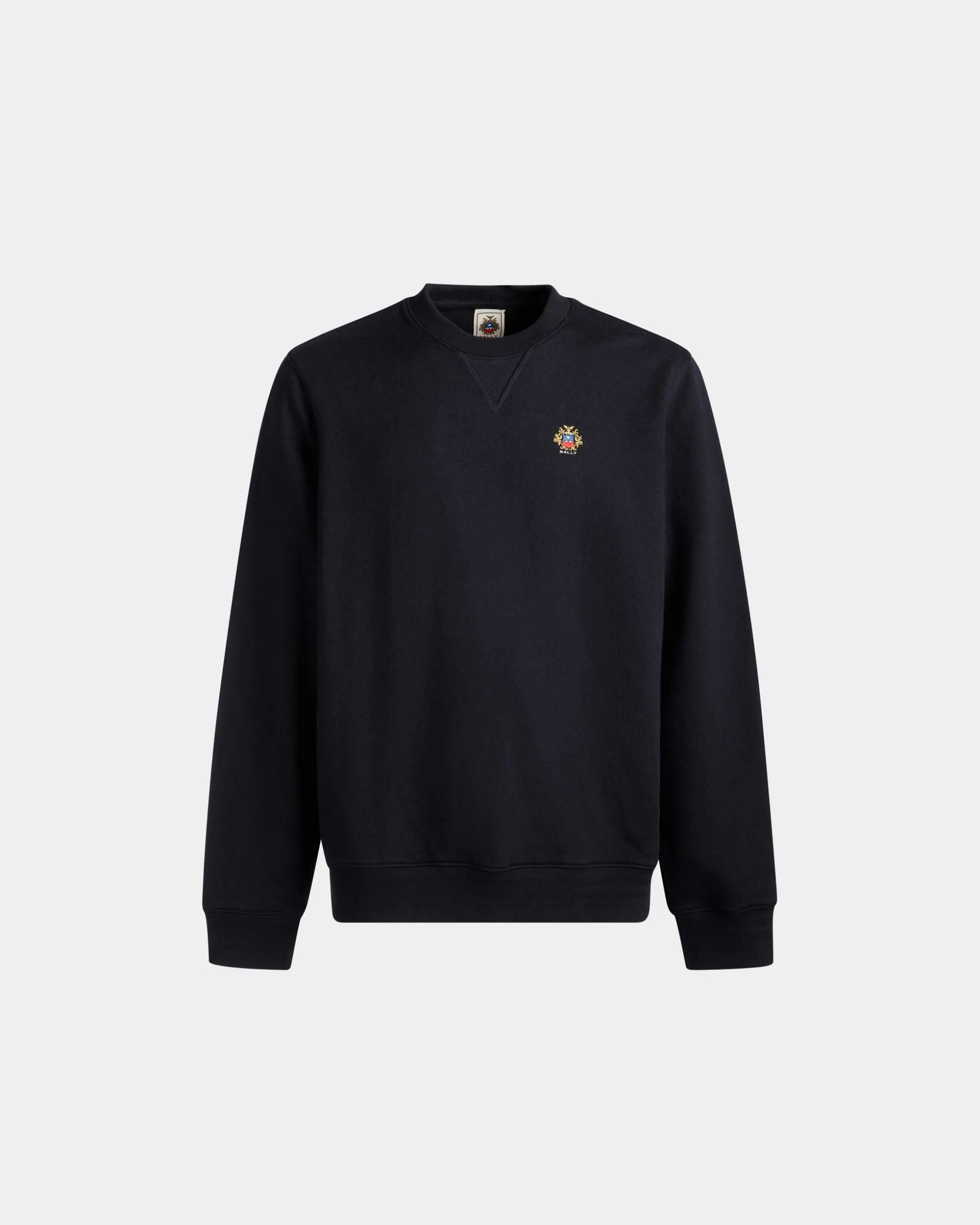 Sweatshirt Mit Rundhalsausschnitt Aus Kaschmirgemisch In Navy Blue Aus Der Adrien Brody Travel-Kollektion