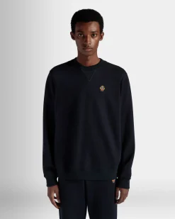 Sweatshirt Mit Rundhalsausschnitt Aus Kaschmirgemisch In Navy Blue Aus Der Adrien Brody Travel-Kollektion