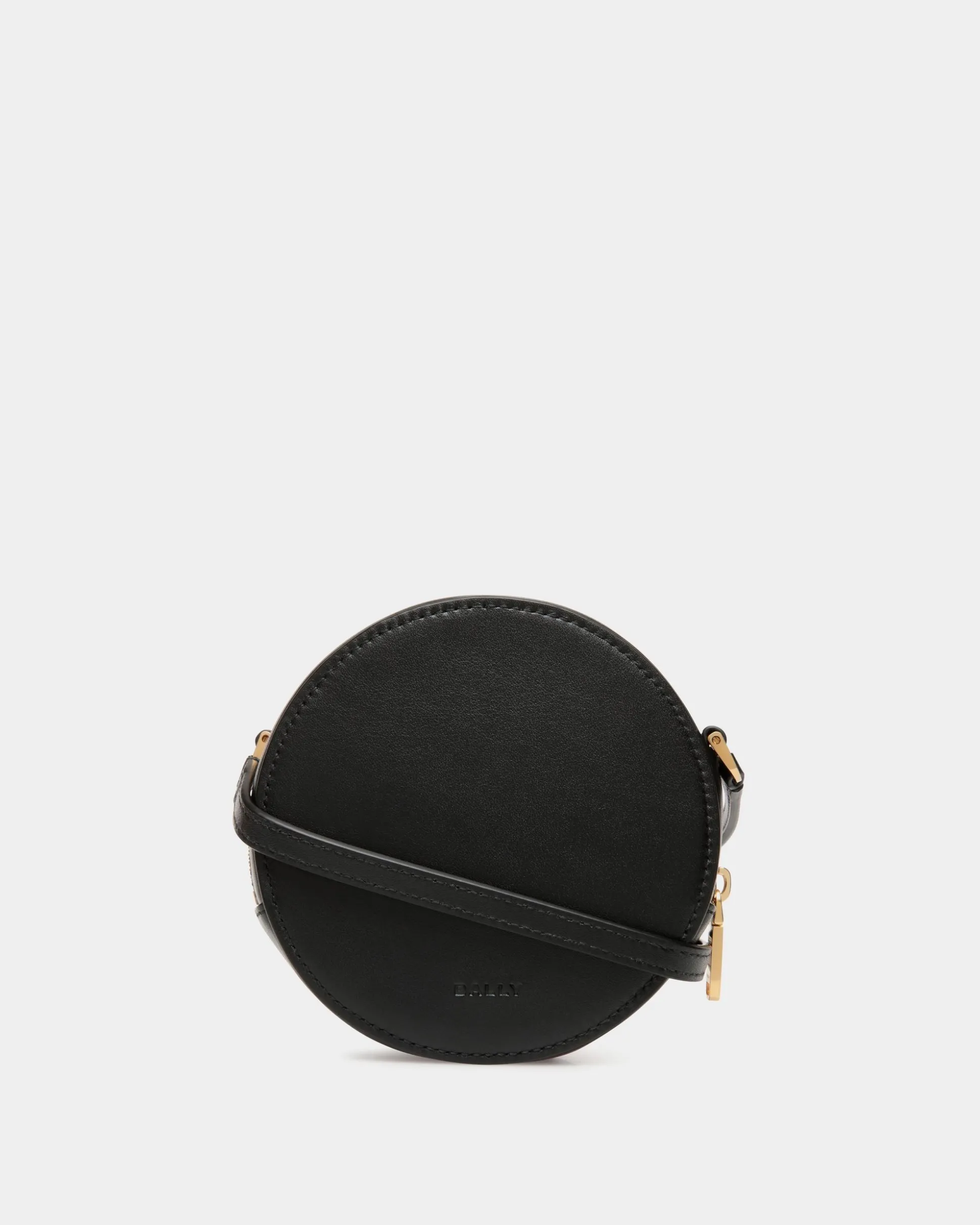 Swissness Round Minibag Mit Nieten Aus Leder In Schwarz