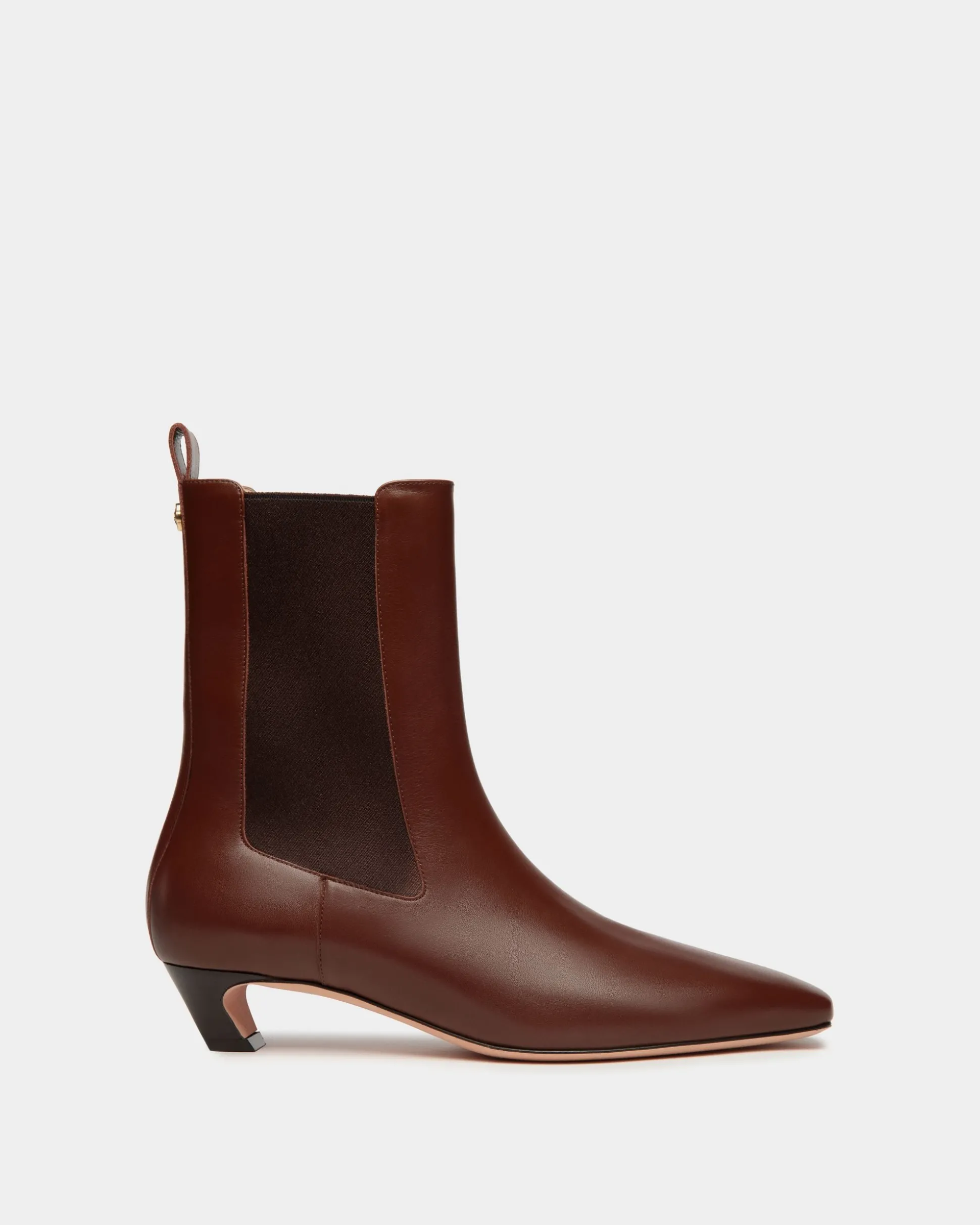 Sylt Bootie Aus Braunem Leder
