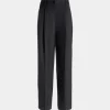 Tapered Hose Aus Wollmix In Dunkelgrau