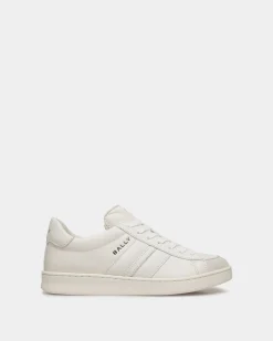 Tennis Sneaker Aus Leder In Weiß