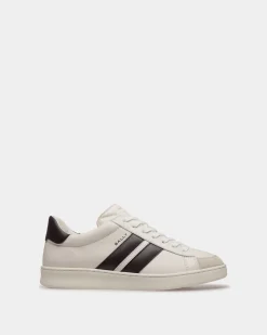 Tennis Sneaker Aus Leder In Weiß Und Schwarz