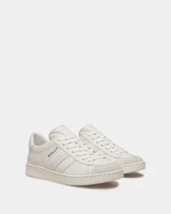 Tennis Sneaker Aus Leder In Weiß