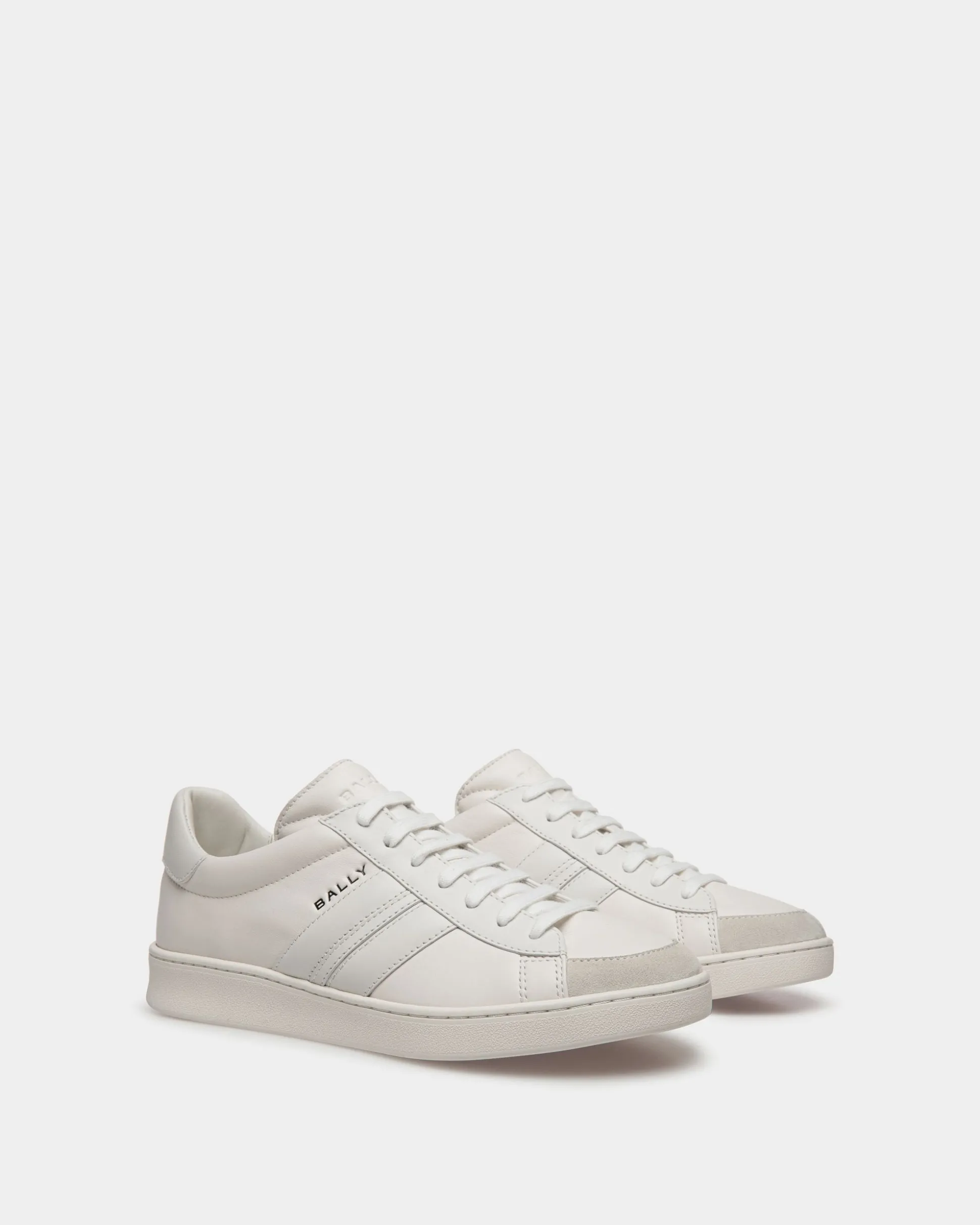 Tennis Sneaker Aus Leder In Weiß