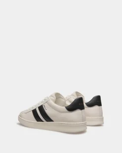 Tennis Sneaker Aus Leder In Weiß Und Schwarz
