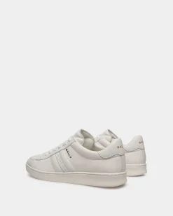 Tennis Sneaker Aus Leder In Weiß