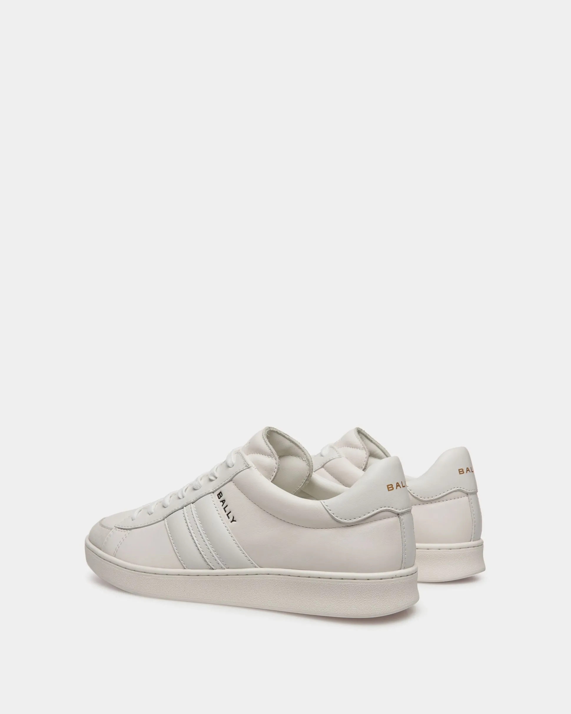 Tennis Sneaker Aus Leder In Weiß