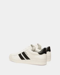 Tennis Sneaker Aus Leder In Weiß Und Schwarz
