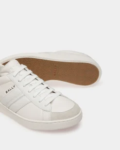 Tennis Sneaker Aus Leder In Weiß