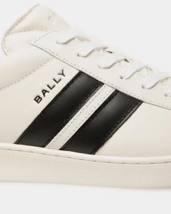 Tennis Sneaker Aus Leder In Weiß Und Schwarz