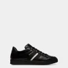Tennis-Sneaker Aus Leder In Schwarz