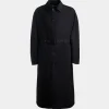 Trenchcoat Aus Baumwollgemisch In Navy Blue