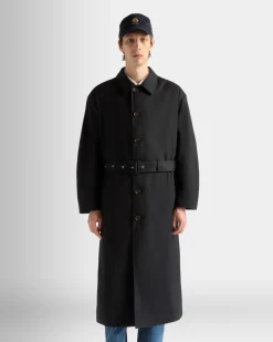 Trenchcoat Aus Baumwollgemisch In Navy Blue