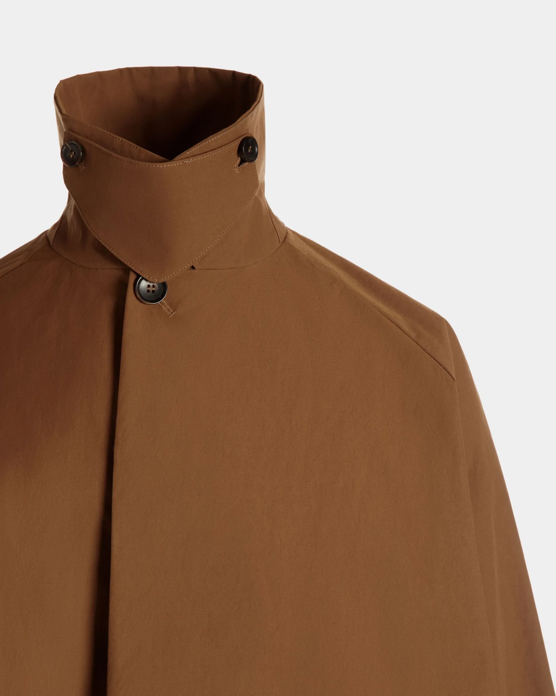 Trenchcoat Aus Braunem Nylon