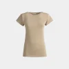 T-Shirt Aus Baumwolle In Beige