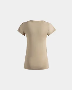 T-Shirt Aus Baumwolle In Beige