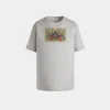 T-Shirt Aus Baumwolle In Grau Meliert Mit Bally Crest Label