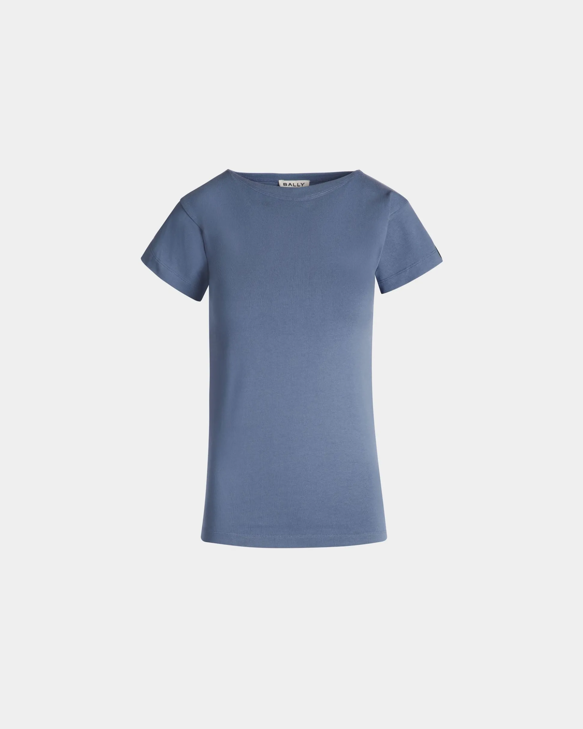 T-Shirt Aus Baumwolle In Light Blue