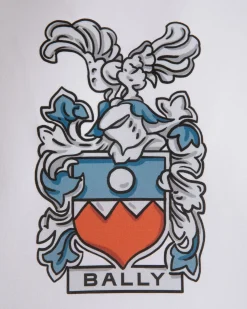 T-Shirt Aus Baumwolle In Weiß Mit Bally-Crest