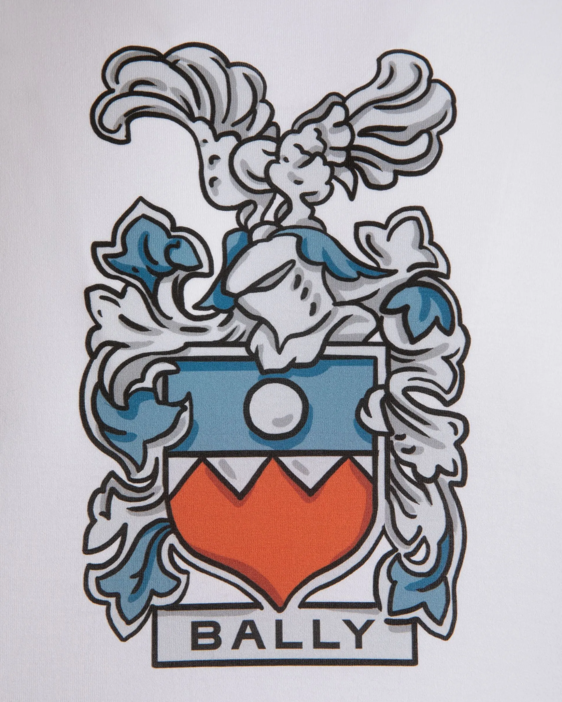 T-Shirt Aus Baumwolle In Weiß Mit Bally-Crest