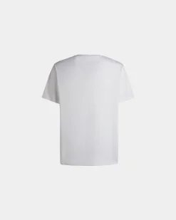 T-Shirt Aus Baumwolle In Weiß Mit Bally Crest Logo