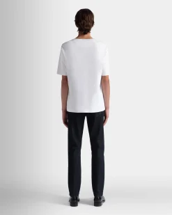 T-Shirt Aus Baumwolle In Weiß Aus Der Adrien Brody Travel-Kollektion