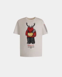 T-Shirt Mit Forest Mask Aus Baumwolle In Weiß