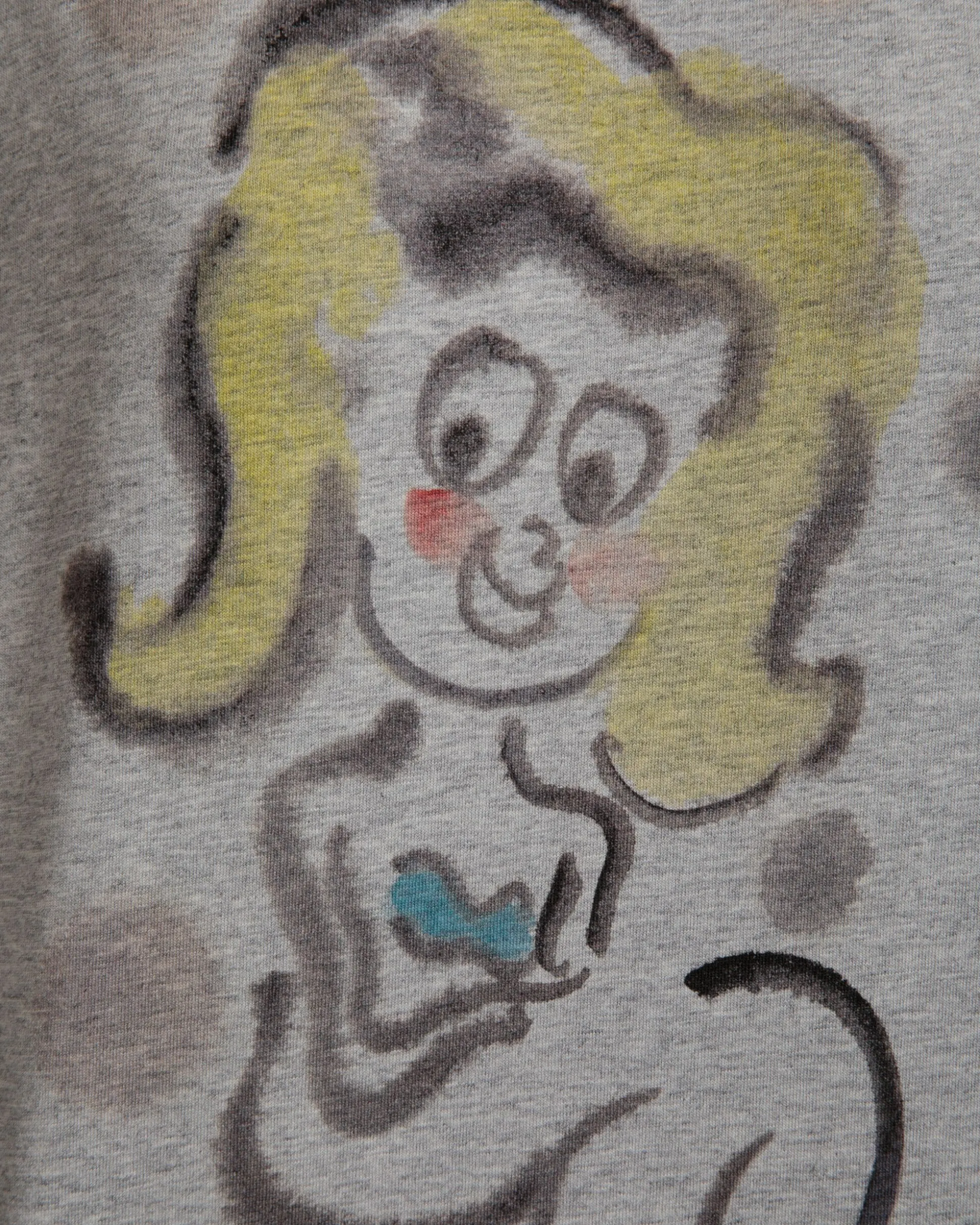 T-Shirt Mit Mermaid-Print Aus Graumelierter Baumwolle