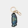Unda Keychain In Choco-Candy Print Leather