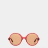 Ursula Sonnenbrille Aus Rotem Acetat