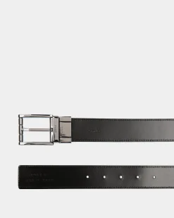 Verstellbarer Astory 35 mm Wendegürtel Aus Leder In Schwarz