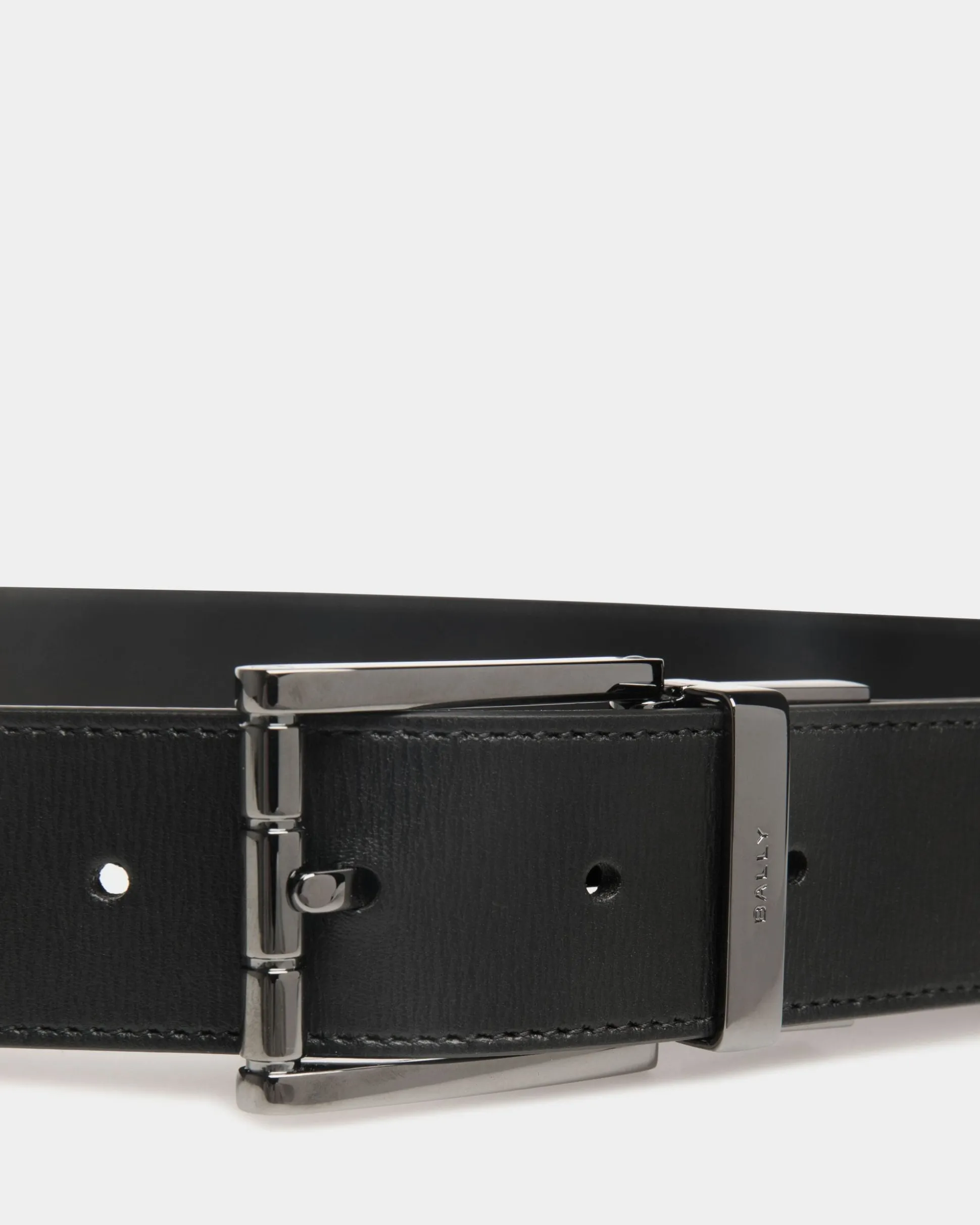 Verstellbarer Astory 35 mm Wendegürtel Aus Leder In Schwarz