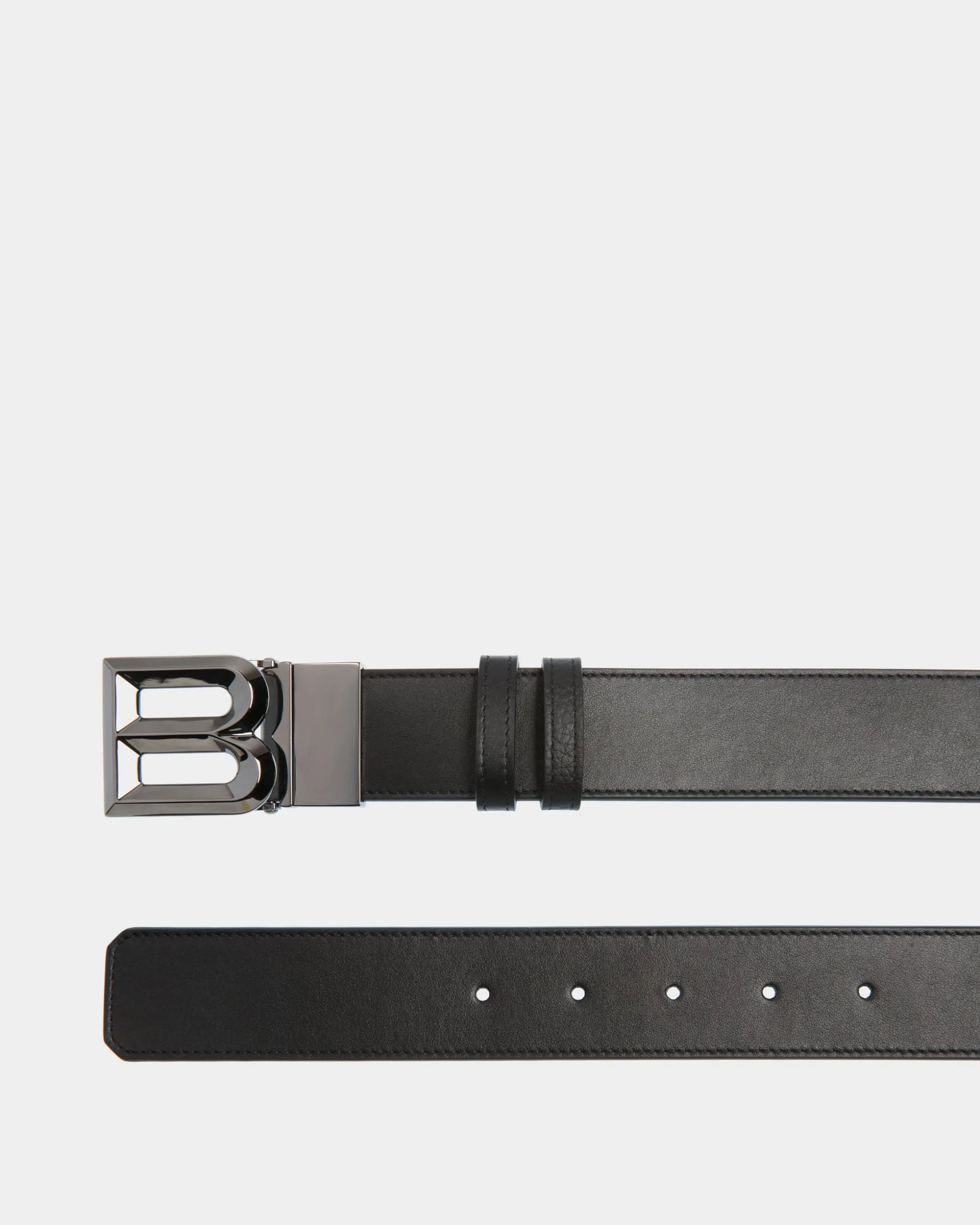 Verstellbarer B Bold 35 mm Wendegürtel Aus Schwarzem Leder