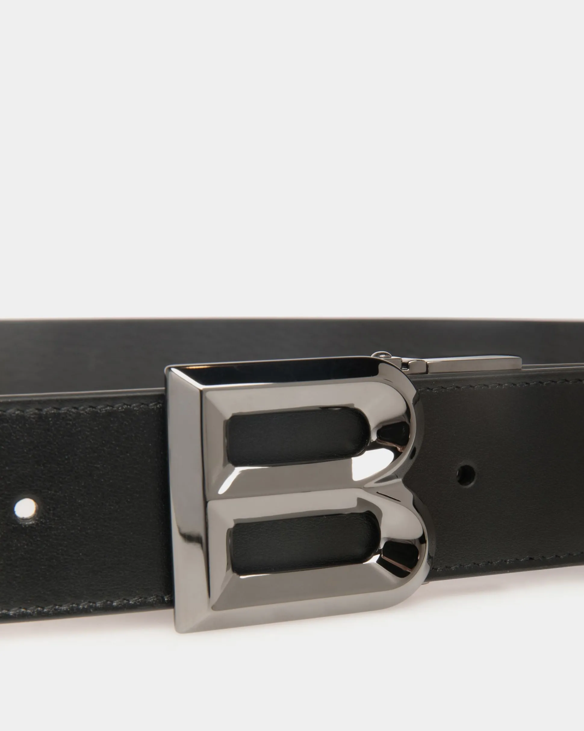 Verstellbarer B Bold 35 mm Wendegürtel Aus Schwarzem Leder