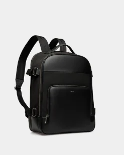 Vogel Rucksack Aus Nylon Und Recyceltem Leder In Schwarz