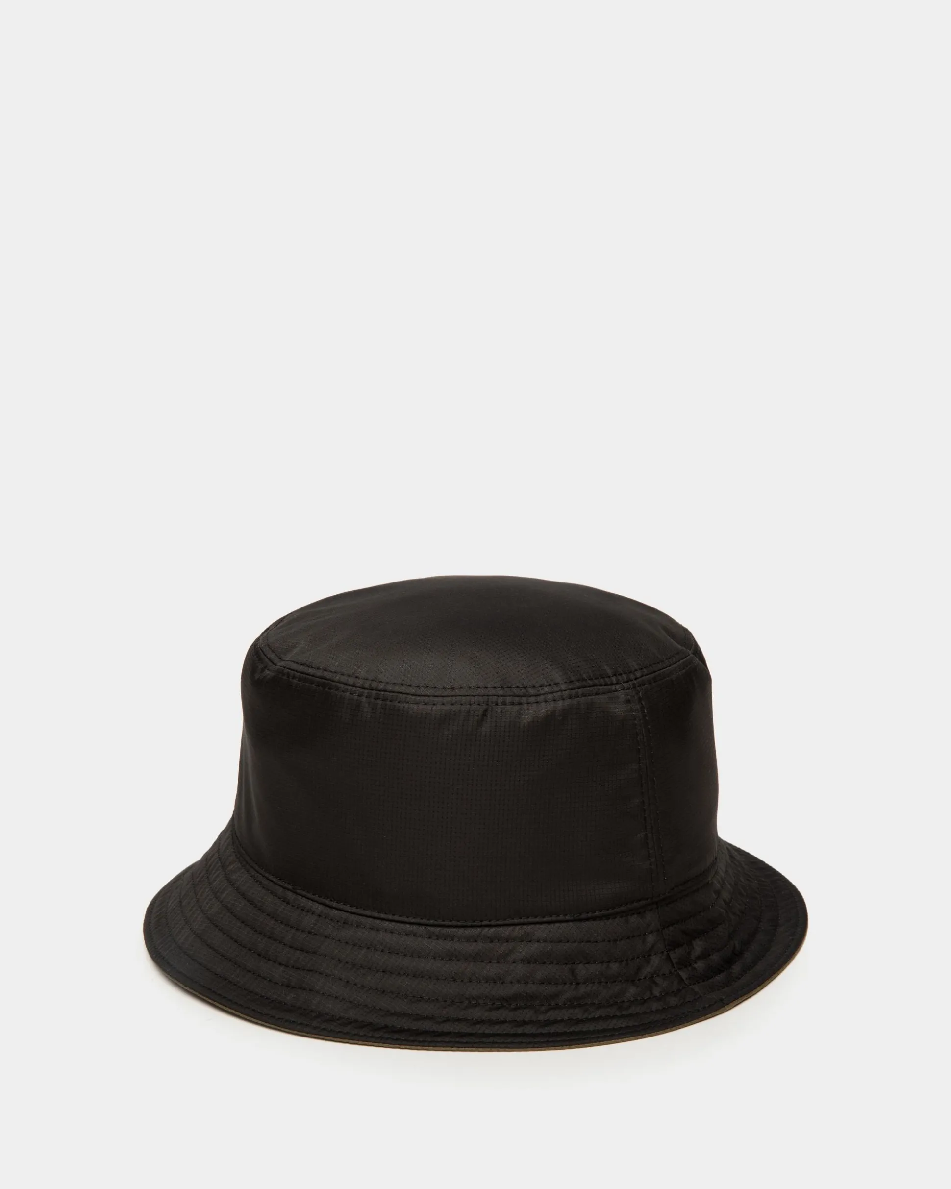 Wendehut Aus Funktionsgewebe In Schwarz Und Olive Green Mit Bally Crest Logo