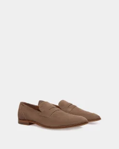 Westminster Loafer Aus Veloursleder In Taupe