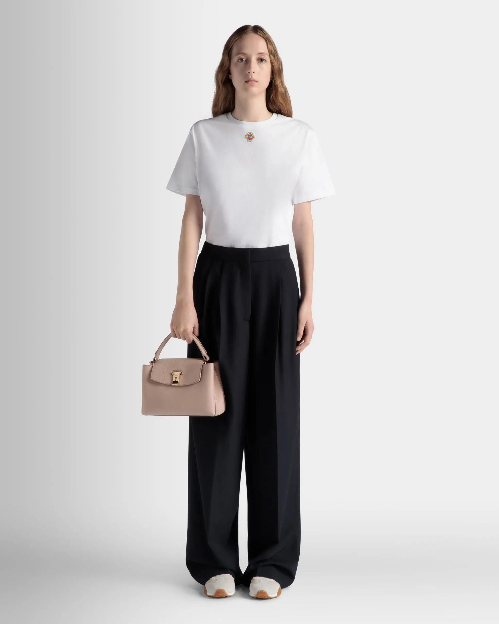 Wide Leg-Hose Für Damen Aus Wollmix In Navy Blue