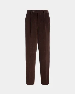 Winter Capsule Faltenhose Aus Baumwollcord In Ebenholzschwarz