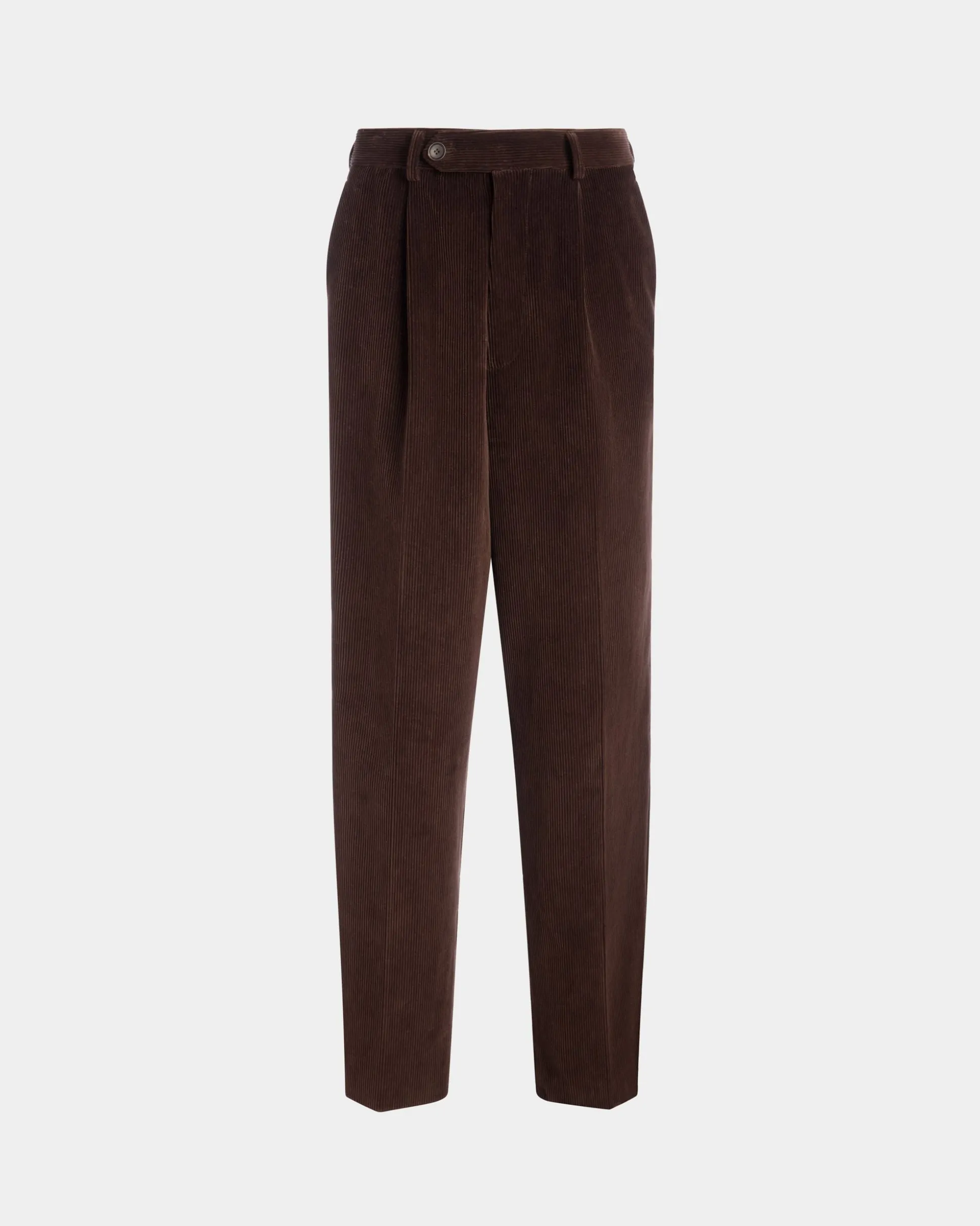 Winter Capsule Faltenhose Aus Baumwollcord In Ebenholzschwarz