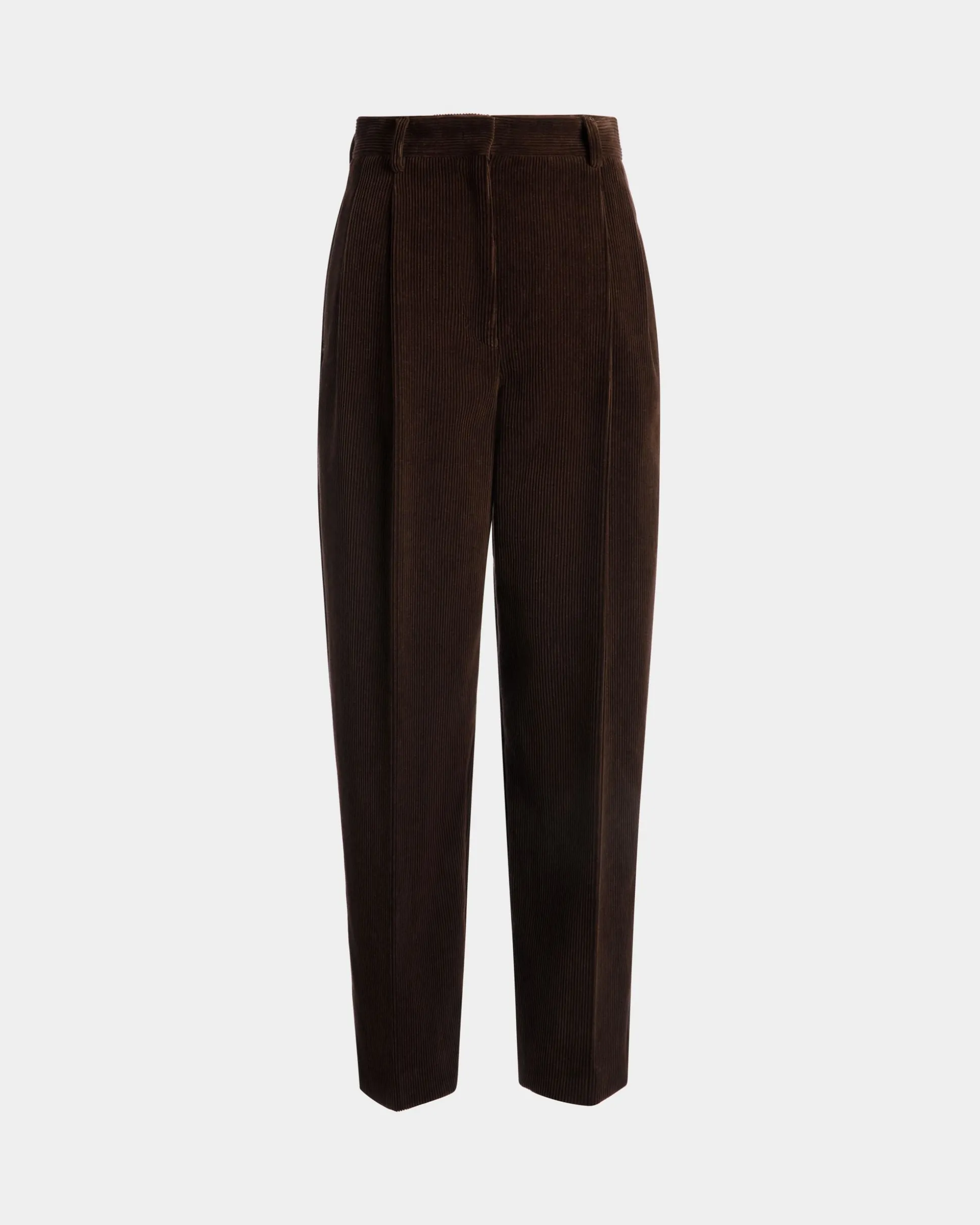 Winter Capsule Faltenhose Aus Baumwollcord In Ebenholzschwarz