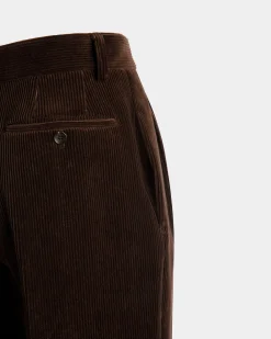 Winter Capsule Faltenhose Aus Baumwollcord In Ebenholzschwarz