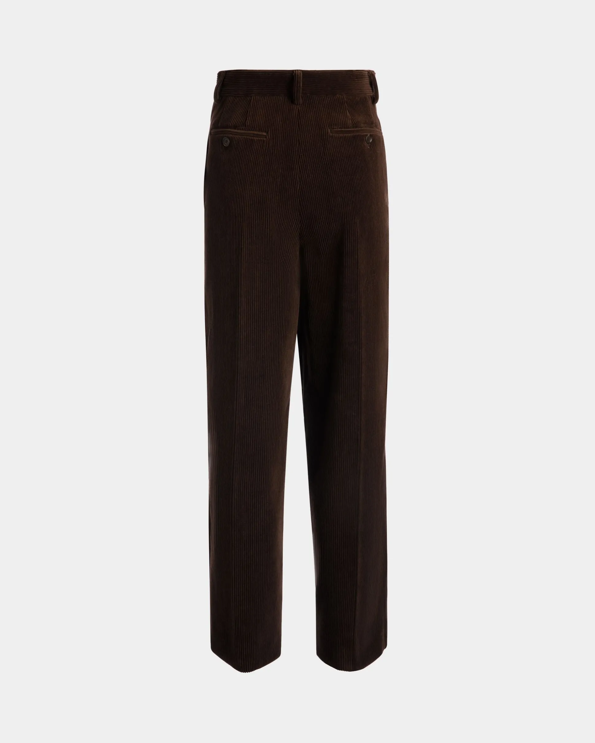 Winter Capsule Faltenhose Aus Baumwollcord In Ebenholzschwarz