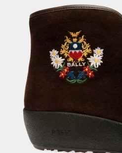 Winter Capsule Stiefeletten Aus Braunem Veloursleder